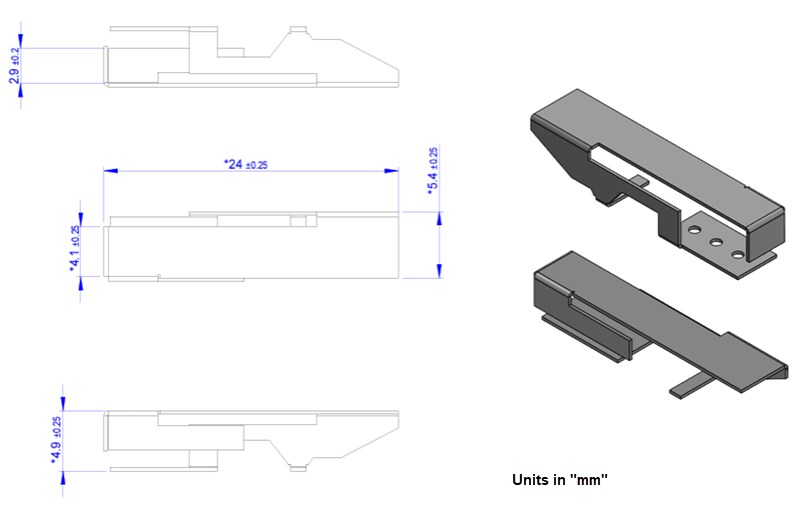 Mechanical Drawing - Taoglas MPA.257.A WiFi® Antenna